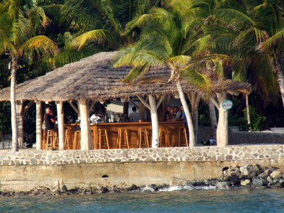 crew at beach bar