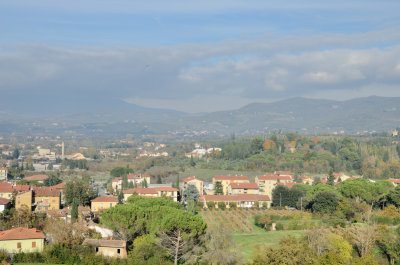 Tuscany. Arezzo. Panoramic view from Prato garden