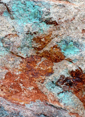 Chrysocolla and Limonite (iron oxide),  AZ