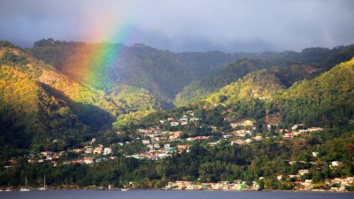 Rainbow leaving Dominica