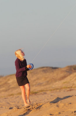 Dinah flying kite