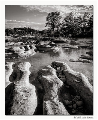 Limestone Formations, Frio River, Texas, 2012