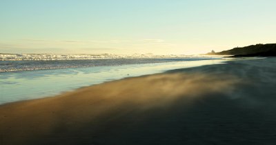 Budle Bay and BamburghCastle in the distance