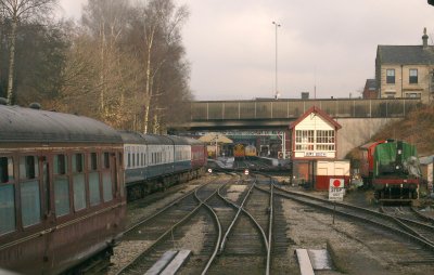 Bury South signal box, looking north