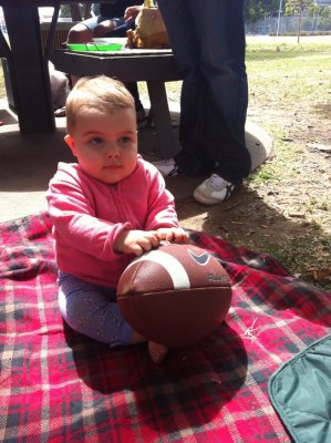 Elise's first football experience