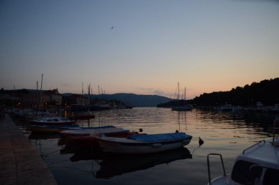 Sunset over Hvar harbour