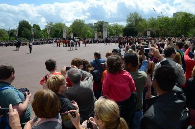 Watching the Trooping of the Colours