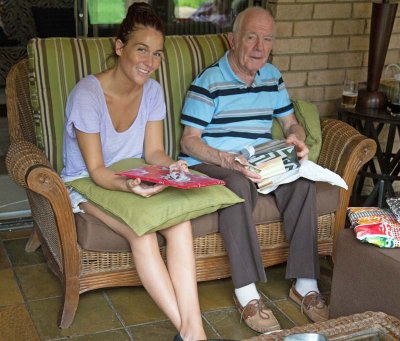 Allie with Opa
