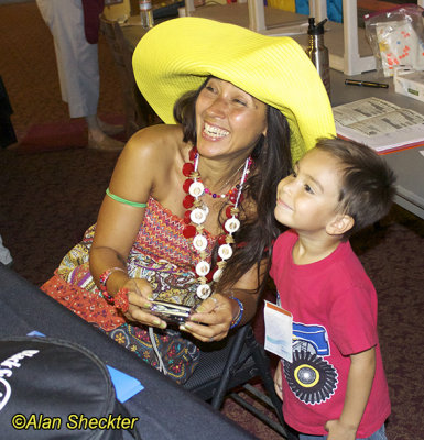 Katia Moraes and a happy fan