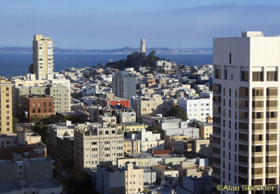 Coit Tower view from high above
