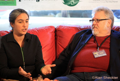 Tony Geraci, farm-to-school meal advocate, and subject of Best of Fests Cafeteria Man, and Malaika Bishop are interviewed