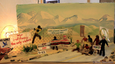 Tabletop model - Protesting the Nevada nuclear weapons test site