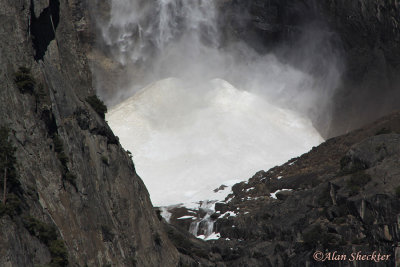 Upper Yosemite Falls cone of ice