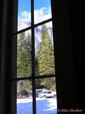 View from inside the Yosemite Chapel