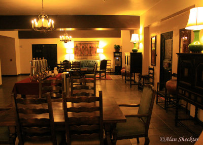 The Ahwahnee Hotel's <ezzanine, where Donna and I played board games