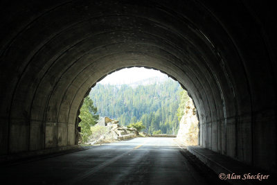 Roadway tunnel view