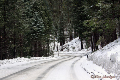 A touch of snow on the way out of the park