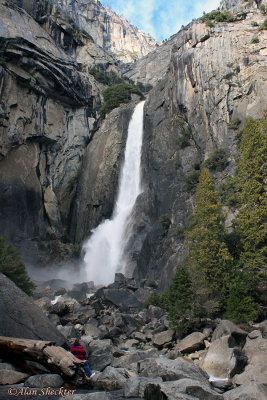 Lower Yosemite Falls (Donna at bottom)