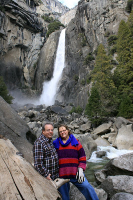 Alan & Donna at Lower Yosemite Falls