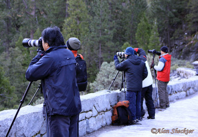 Photographers at the Tunnel View perch