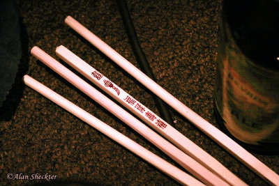 Brothers Comatose bring a pile of chopsticks for audience participation percussion
