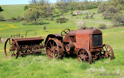 Tractor out to pasture, Cherokee
