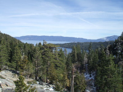 South Lake Tahoe- north side of bay, Vikingsholm down below