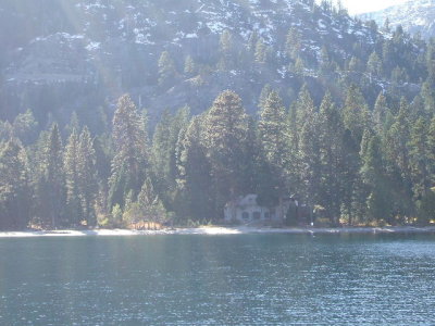 South Lake Tahoe-on the Tahoe Queen-view of Vikingsholm that we didn't walk down to