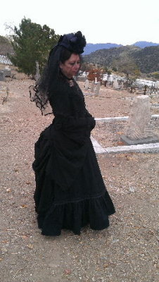 Virginia City, NV-our photo shoot in mourning at the cemetery