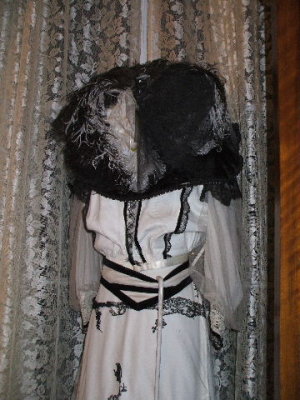 Virginia City, NV-a beautiful Edwardian dress/hat/parasol in an historic home