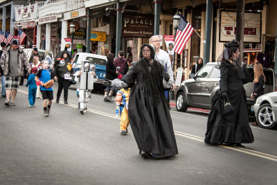 Virginia City Halloween parade- asking for any available single men!
