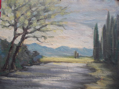 An oil paint landscape