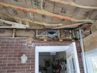 HVAC run to front of room