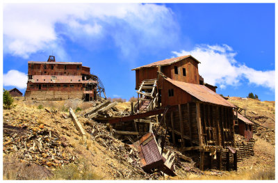 Gold mine surface buildings, Victor CO