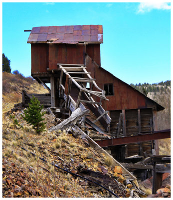 Gold mine surface buildings, Victor CO