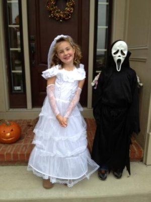 a bride and the scream scary character