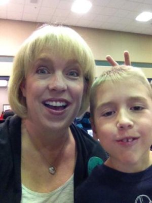 goofing with joey at lunch