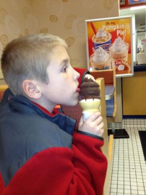 followed by joey's first dairy queen!