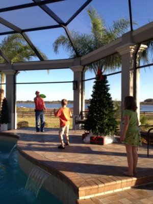 post thanksgiving meal- tossing the football