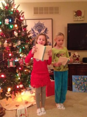 elisabeth and olivia sing christmas carols