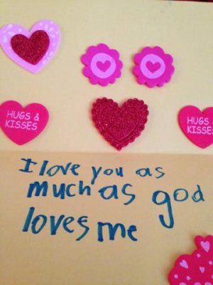 my sweet girl's early valentine to me