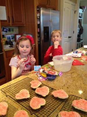 i slaved all day making homemade sugar cookies- they were yummy!