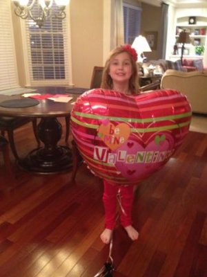 daddy brought home seriously big valentine balloons!