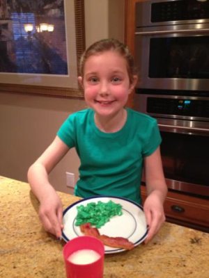 green eggs (and brown bacon) on st. patty's day