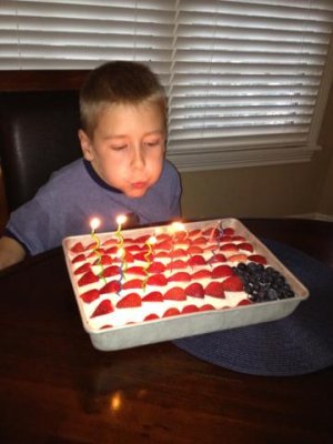the american flag cake is still his favorite