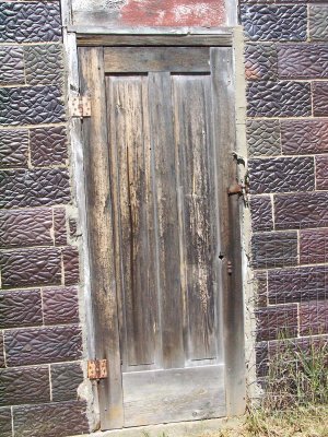 an old brown door