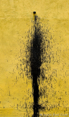 Yellow Wall with Tar