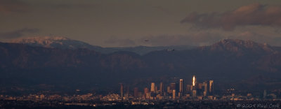 Downtown L.A. at sunset