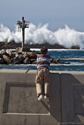 Watching the big waves
