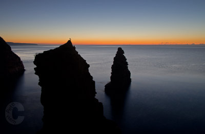 Sunrise at Ladram bay